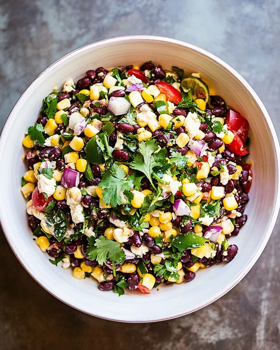 Three Bean Mexican Corn Black Bean Salad