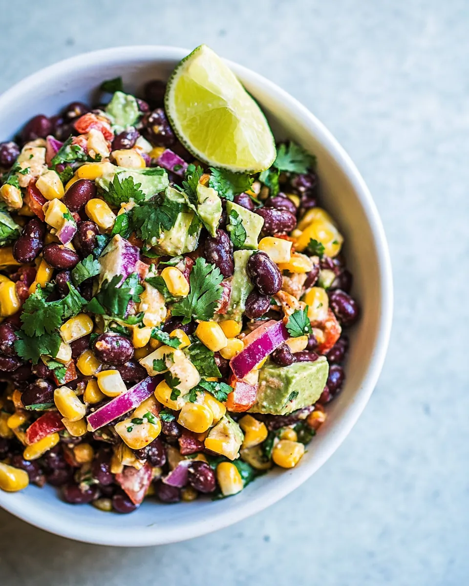 Three Bean Mexican Corn Black Bean Salad