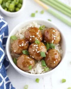 Tiny Teriyaki Meatball Bowls