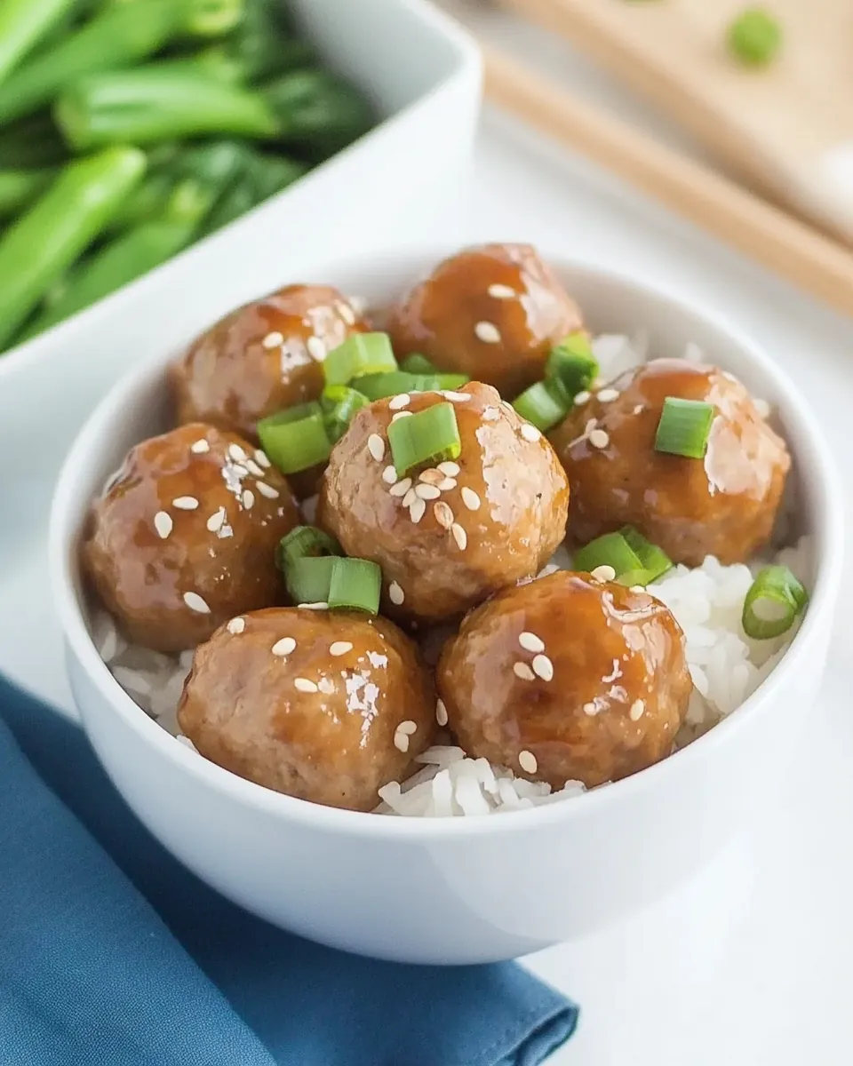 Tiny Teriyaki Meatball Bowls