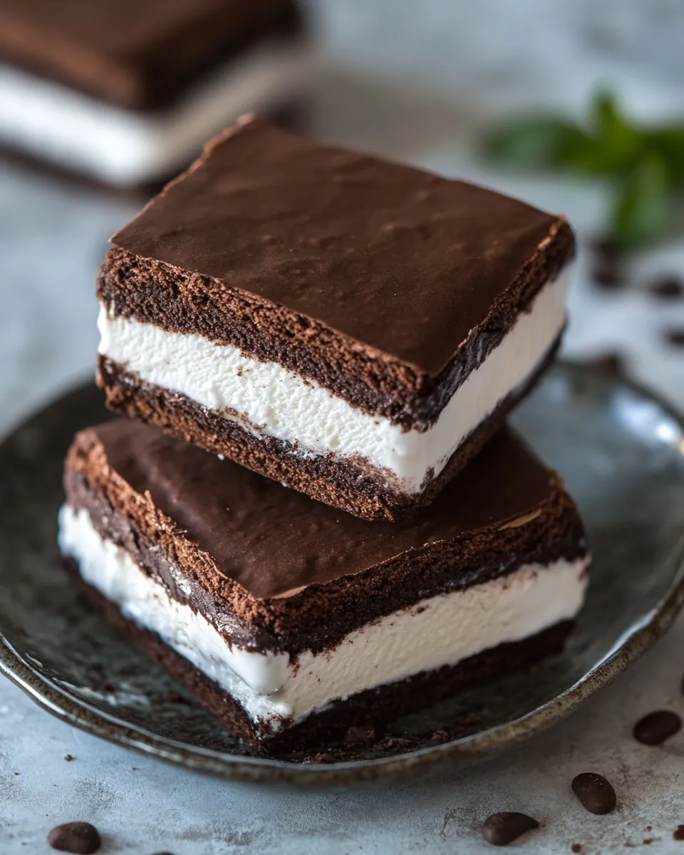 Tiramisu Brownie Ice Cream Sandwich Bars