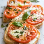 Tomato Basil Mozzarella Toasts
