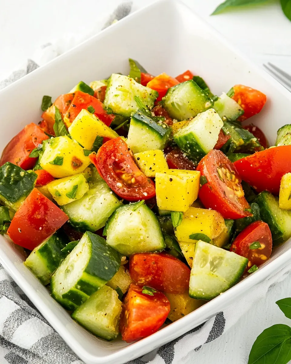 Tomato Cucumber Avocado Salad
