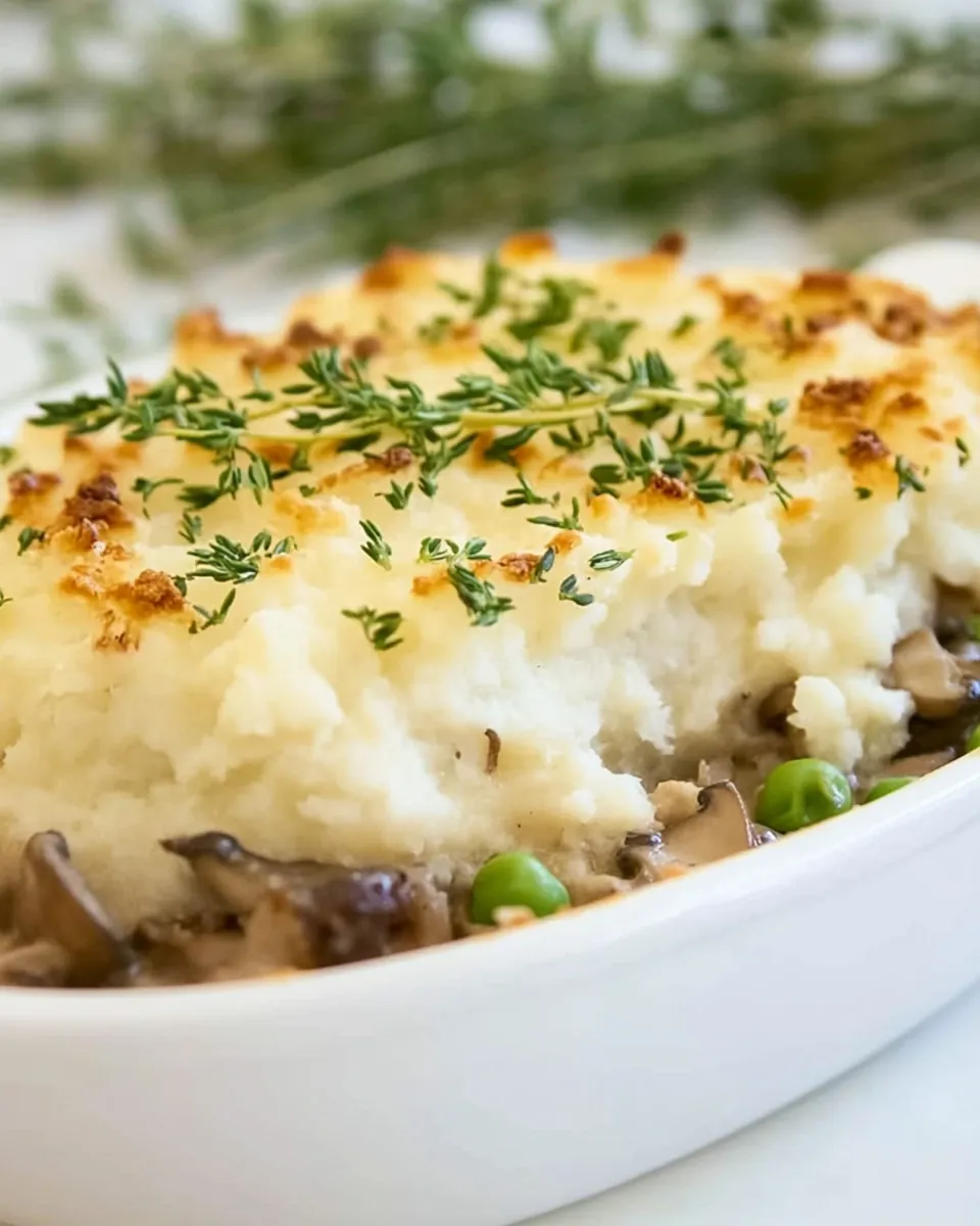 Turkey Mushroom Shepherds Pie