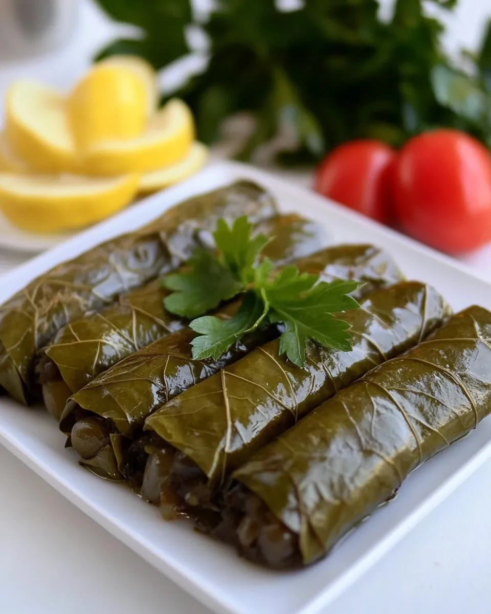 Vegetarian Stuffed Grape Leaves