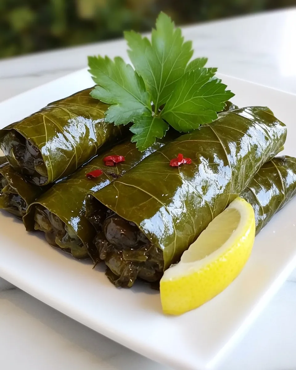 Vegetarian Stuffed Grape Leaves