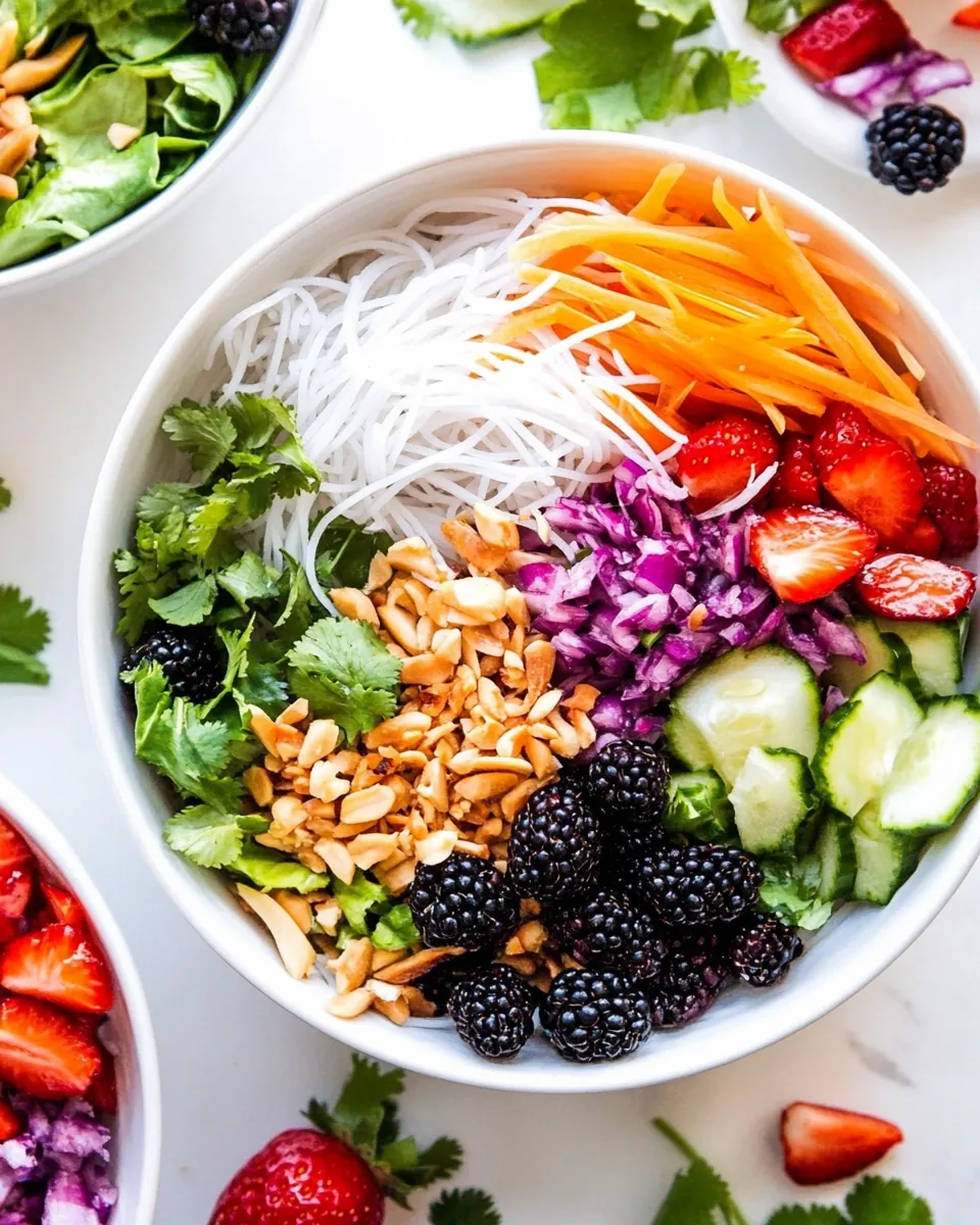 Vietnamese Rice Noodle Salad Bowls