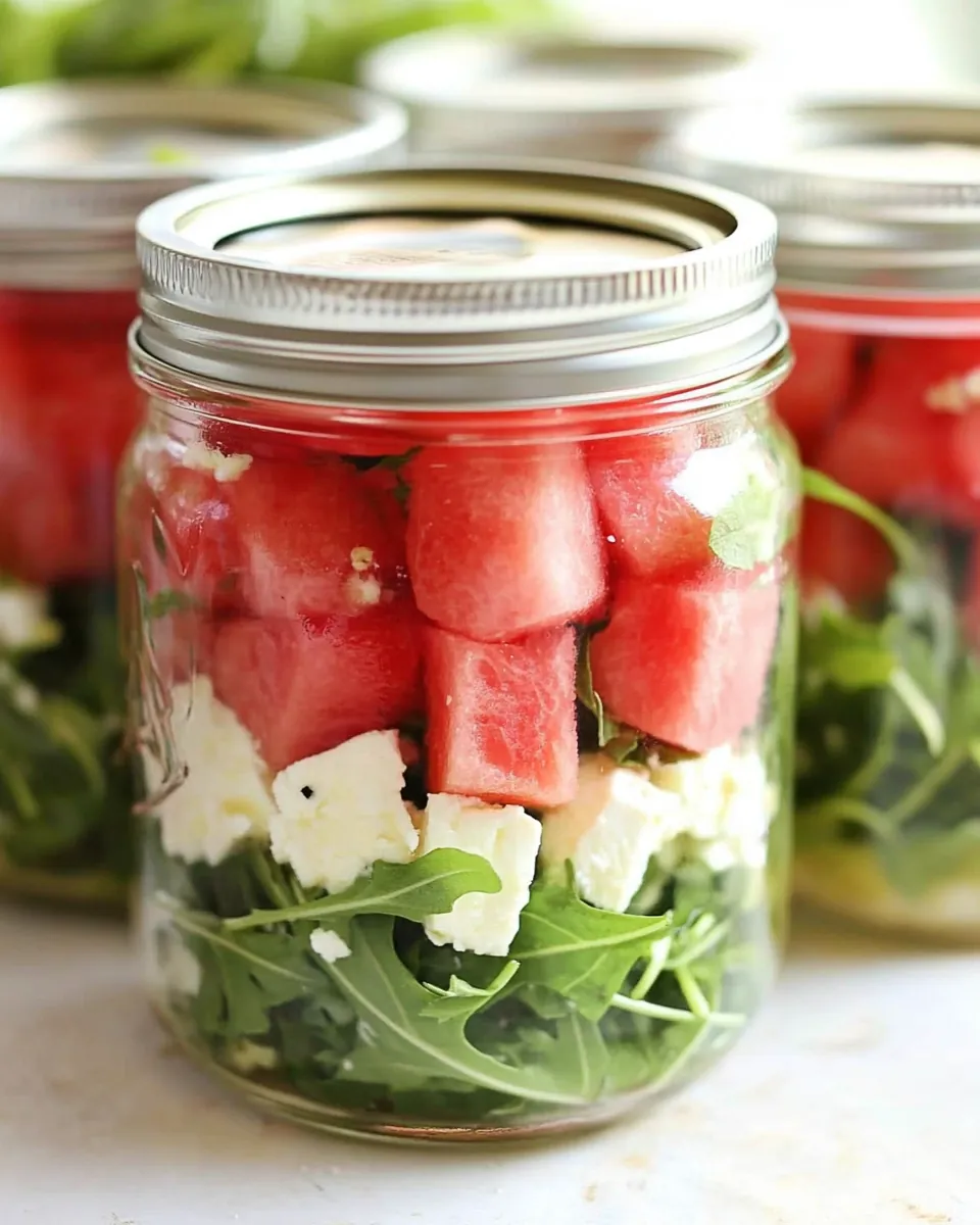 Watermelon Feta Arugula Salad