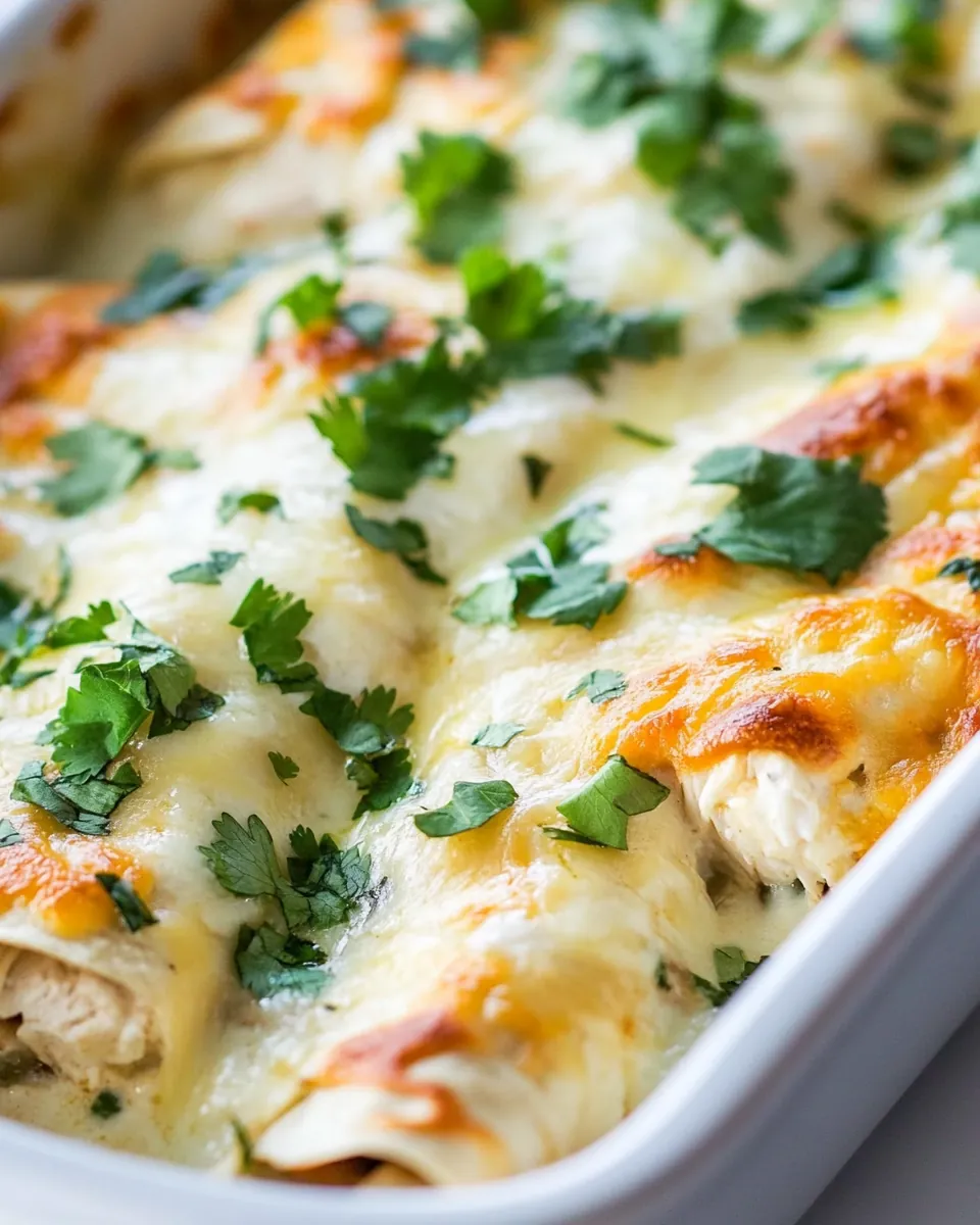White Chicken Enchiladas