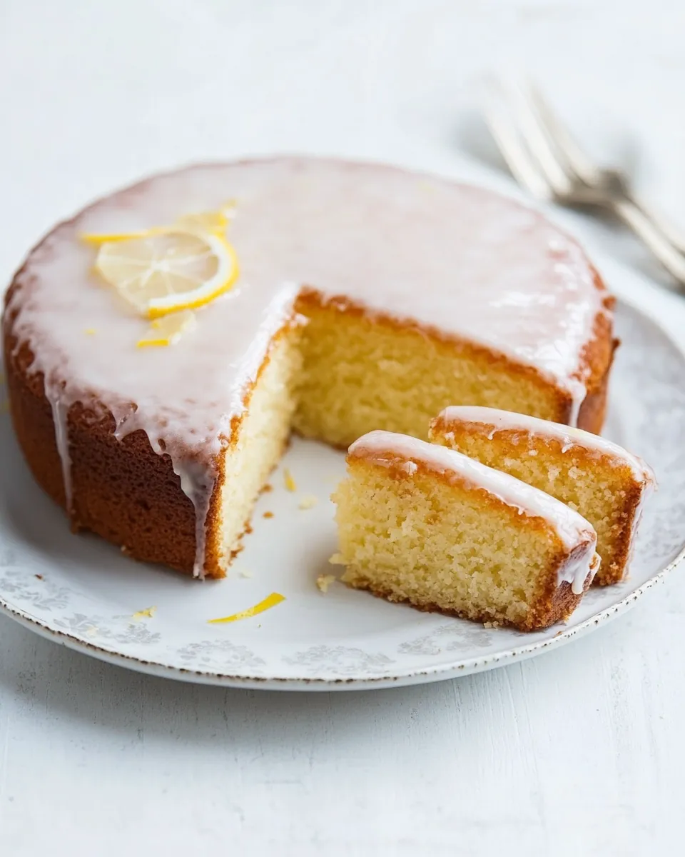White Chocolate Cake with Lemon Glaze