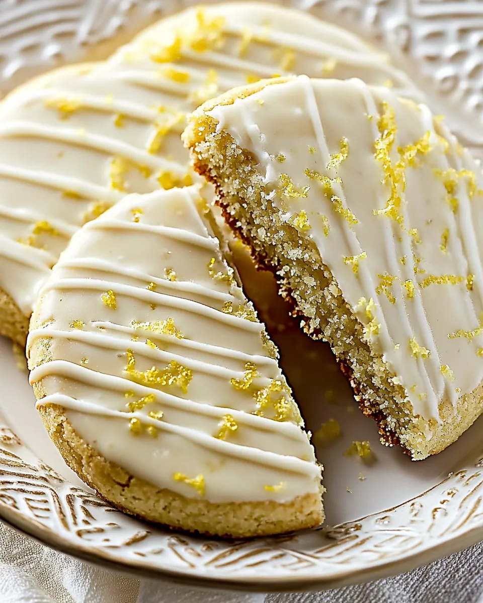 White Chocolate Dipped Lemon Shortbread