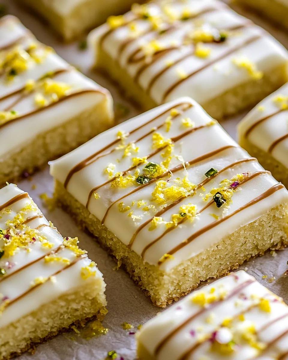 White Chocolate Dipped Lemon Shortbread