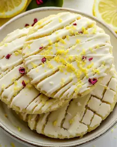 White Chocolate Dipped Lemon Shortbread