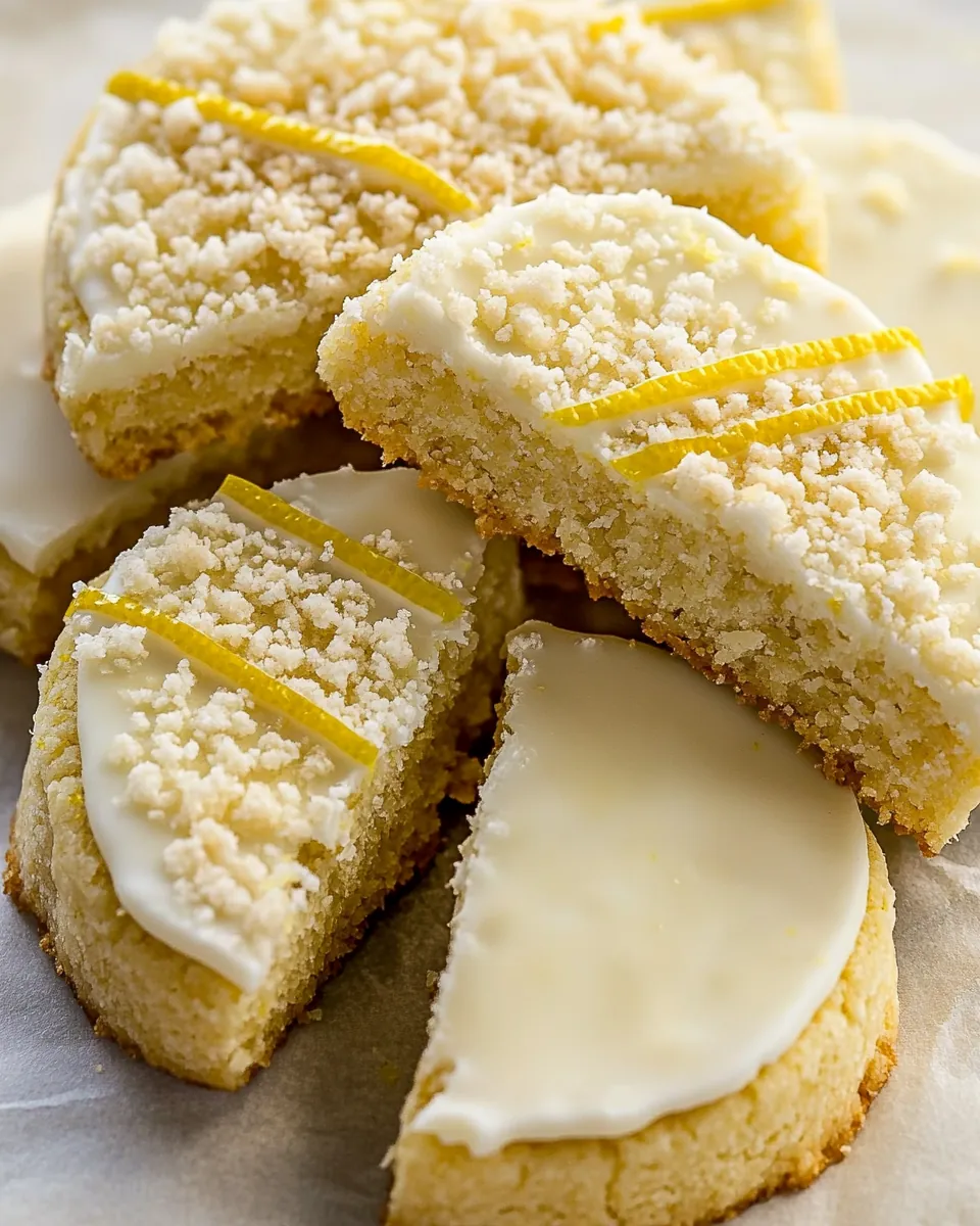 White Chocolate Dipped Lemon Shortbread