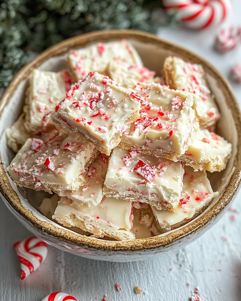 White Chocolate Saltine Toffee