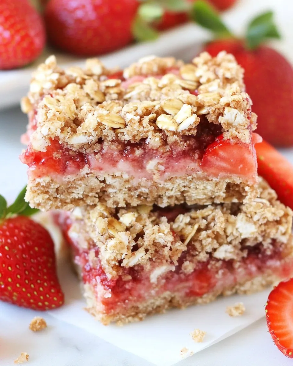 Whole Grain Strawberry Breakfast Bars