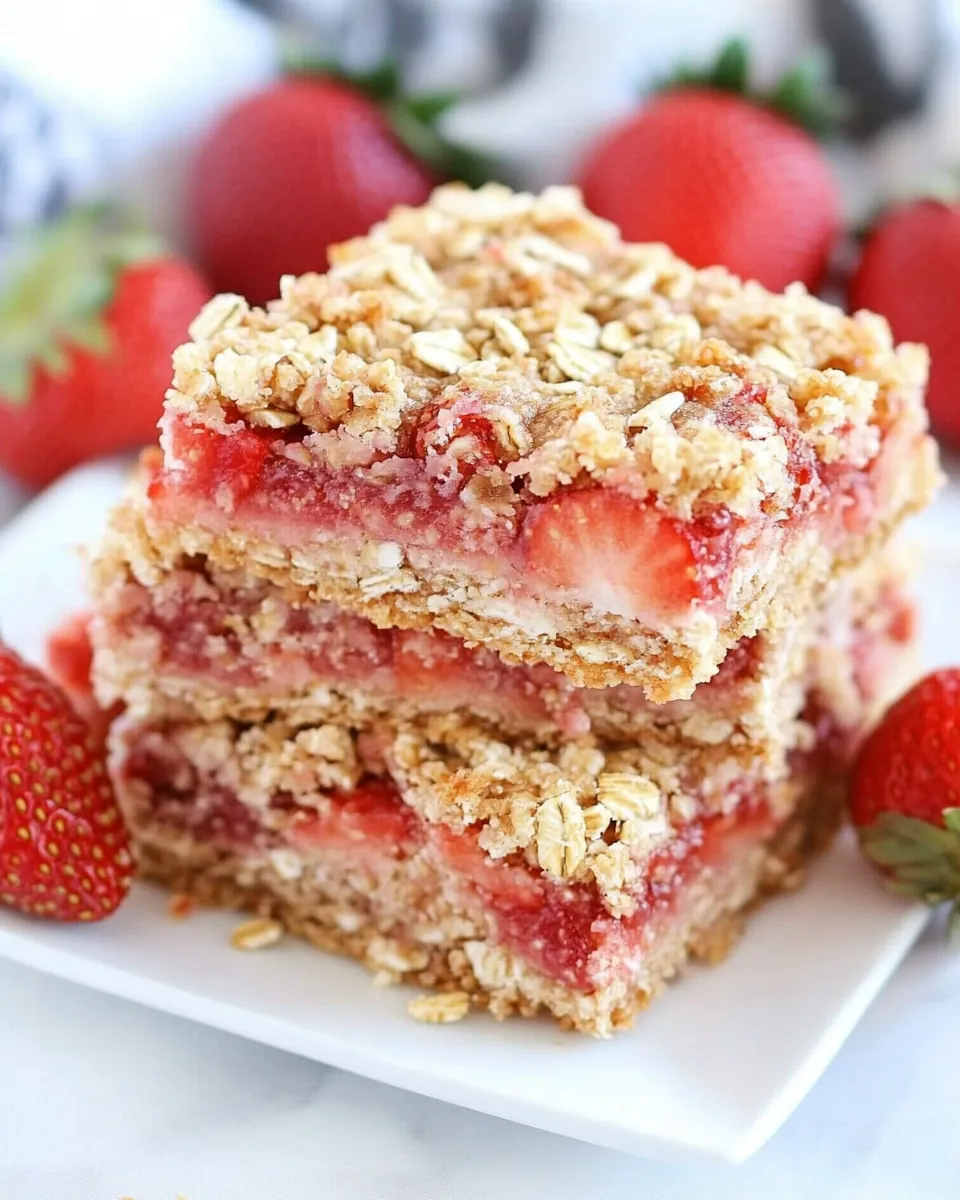 Whole Grain Strawberry Breakfast Bars