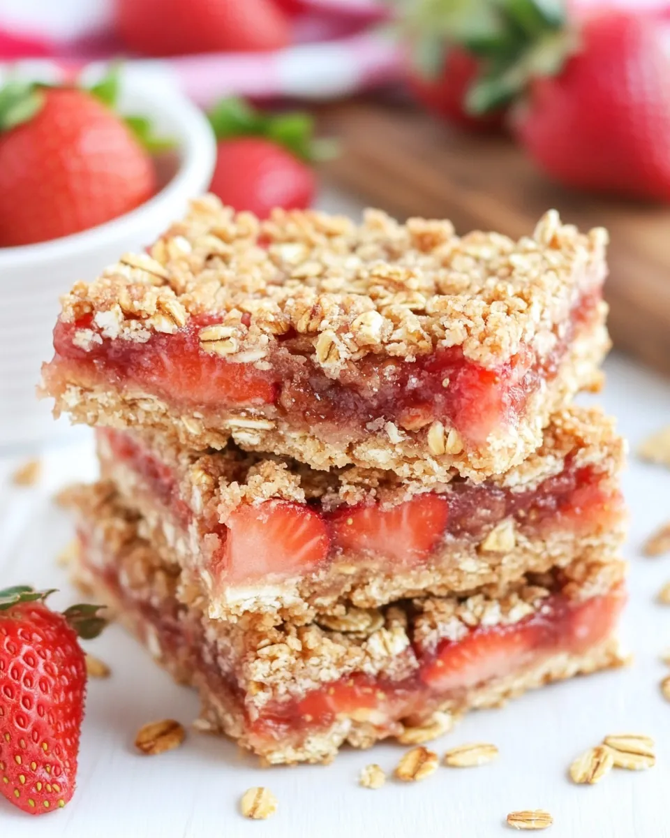 Whole Grain Strawberry Breakfast Bars