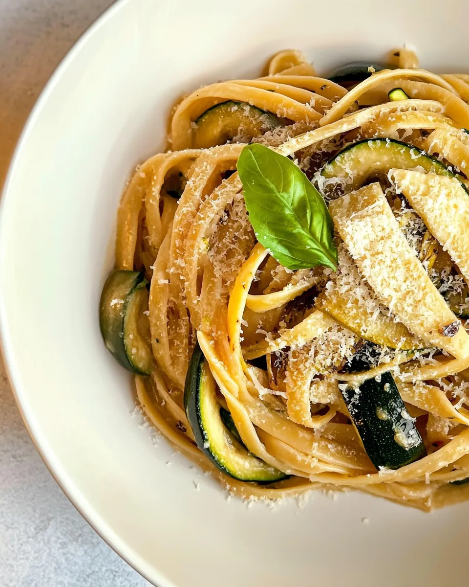 Zucchini Pasta with Provolone