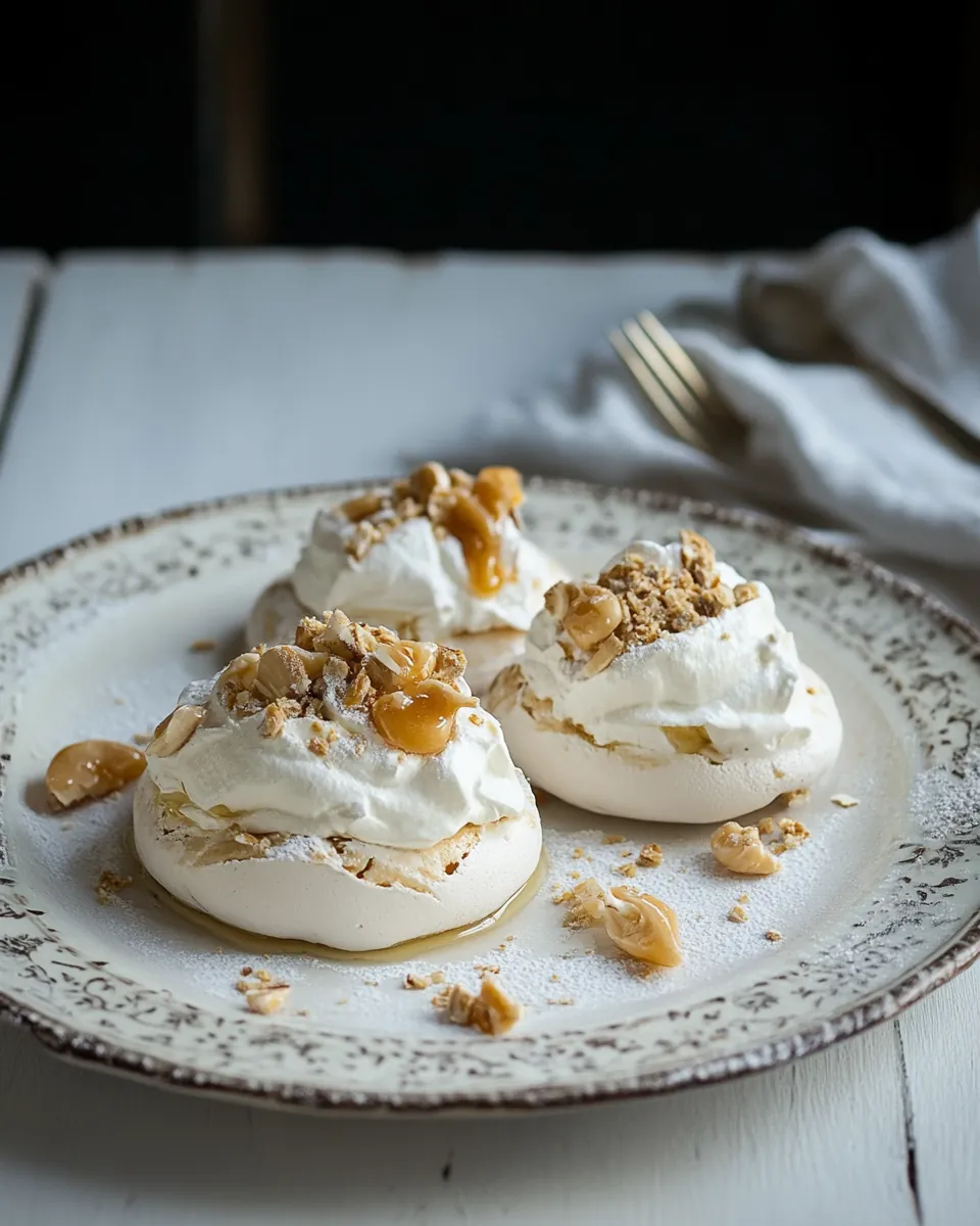 Mini Pavlovas with Whipped Cream Nougat