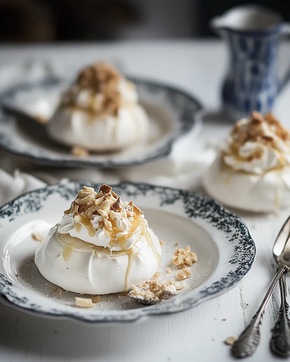 Mini Pavlovas with Whipped Cream Nougat
