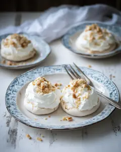Mini Pavlovas with Whipped Cream Nougat