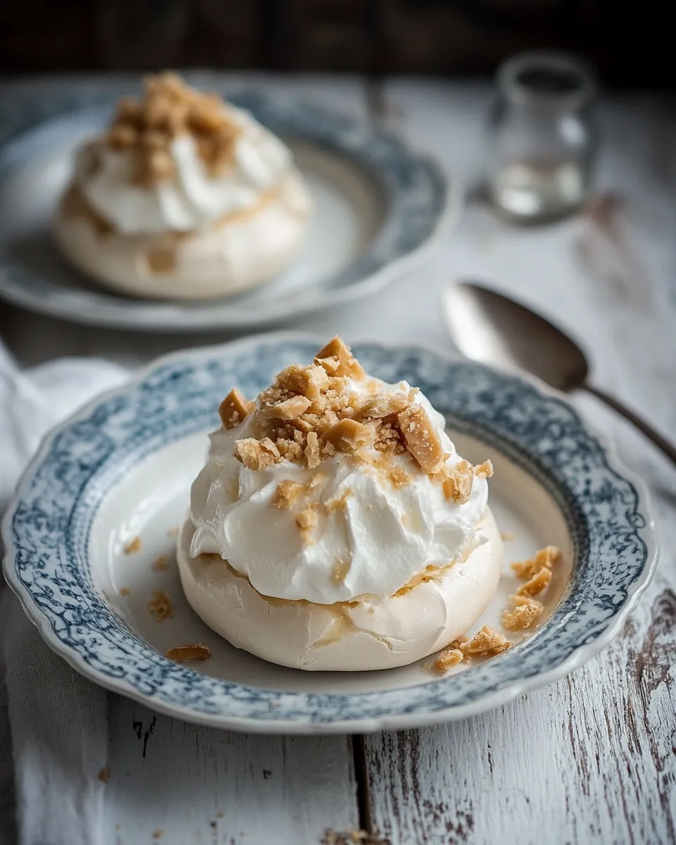 Mini Pavlovas with Whipped Cream Nougat