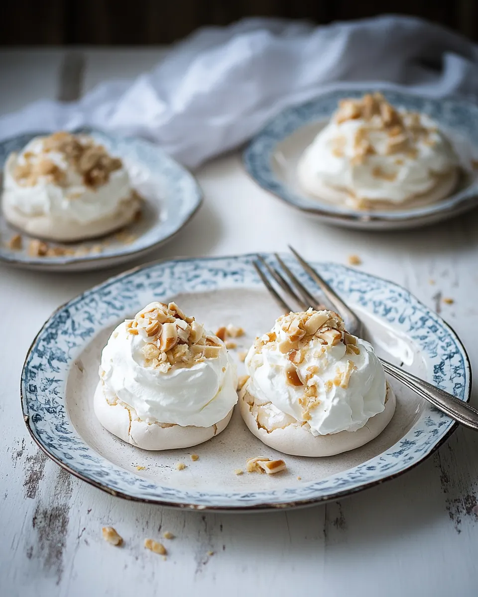 Mini Pavlovas with Whipped Cream Nougat